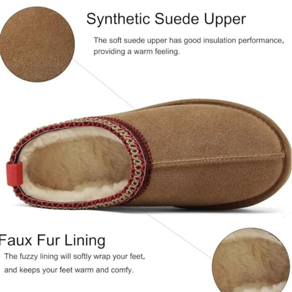 SMajong Women Winter Snow Boots Thickened Flat Boots Fur Lined Warm Durable Shoe - Picture 4 of 10